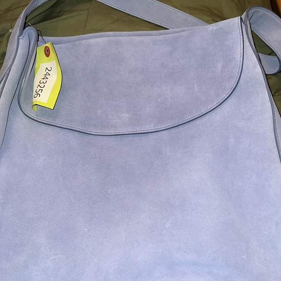 Prada Hand Bag Blue Suede Leather 2443256 - Picture 13 of 16